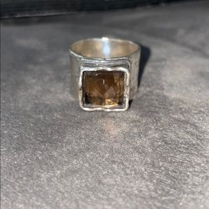 - Silpada ring sterling silver with brown stone